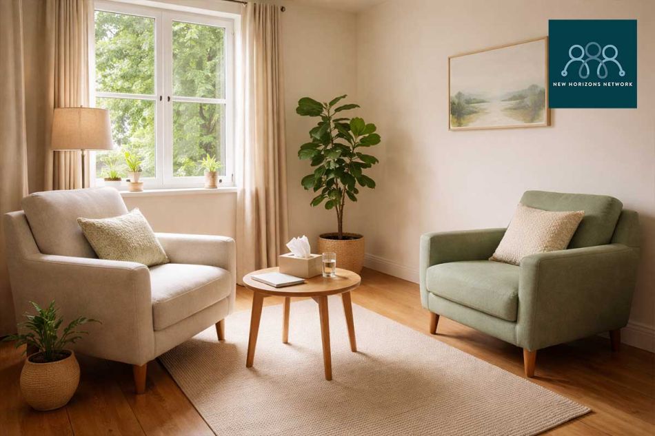 Therapy room for hire in Christchurch and Highcliffe calm private counselling space