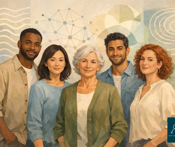 Illustration representing neurodiversity and different thinking styles in adults.