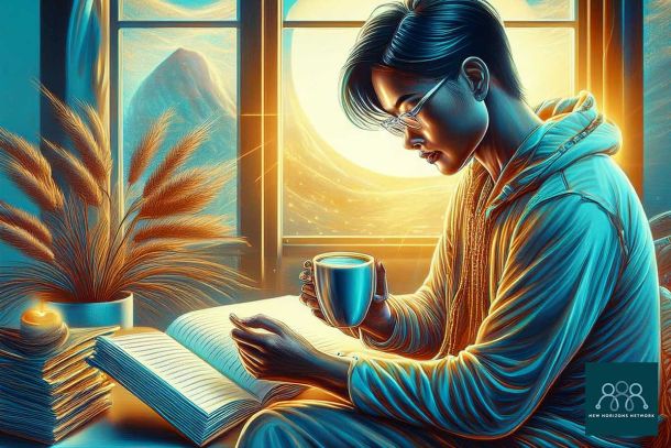 Reflective illustration representing mental health reflection at the start of a new year.