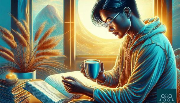 Reflective illustration representing mental health reflection at the start of a new year.